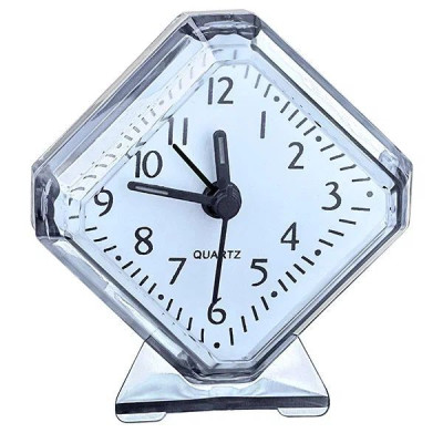 PERFEO (PF_C3090) Quartz часы-будильник "PF-TC-002", ромб. 7,5*8,5 см, белые