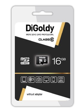 DIGOLDY 16GB microSDHC Class10 без адаптера SD