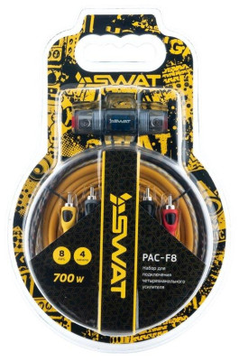SWAT PAC-T8CU для подключения 2х кан. усилителя, 8Ga, МЕДЬ