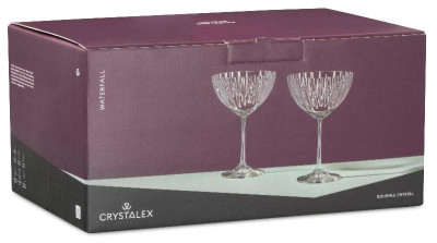 CRYSTALEX CR340101W Набор бокалов для мартини WATERFALL 6шт 340мл
