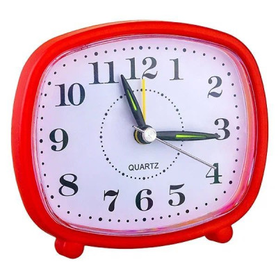 PERFEO (PF_C3102) Quartz часы-будильник "PF-TC-005", прямоугольные 10*8,5 см, красные