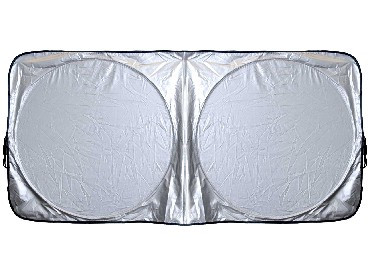 NOVA BRIGHT Штора солнцезащитная, металлизированная, под лобовое стекло (серебро), 130х60см