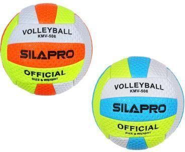 SILAPRO Мяч волейбольный 22см, 5 р-р, 2сл, ПВХ 2.5мм, 290г (+-10%) (067-001)