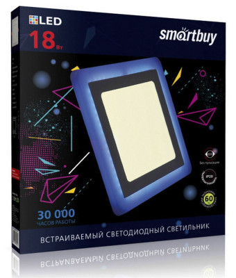 SMARTBUY (SBLSq-DLB-18-3K-B) квадрат DLB 18w/3000K+B/IP20
