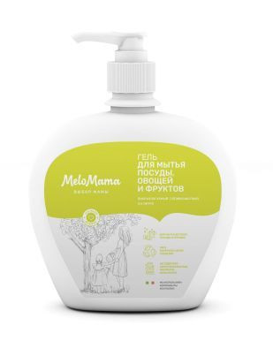 MELOMAMA Гель биоразлагаемый для мытья посуды овощей и фруктов Мелодия Сибири 0,5л 77043