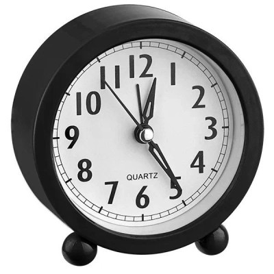 PERFEO (PF_C3170) Quartz часы-будильник "PF-TC-020", круглые диам. 10 см, чёрные