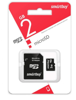SMARTBUY (SB2GBSD-01) MicroSD 2GB+адаптер (5)