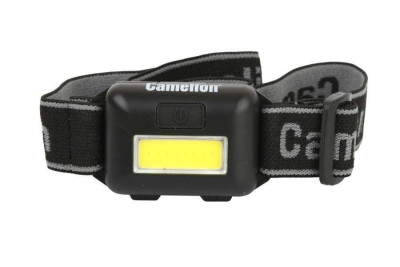 CAMELION LED5355 (фонарь налобн, черн.,1Вт COB LED, 3 реж, 3XAAA, пласт, блист)