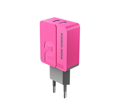 MORE CHOICE NC46i СЗУ 2USB 2.4A для Apple 8-pin - 1м Pink